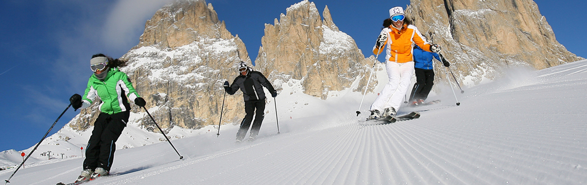 Skiiers in the snow